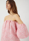 Y.A.S Rinea Floral Bardot Smock Dress, Pink