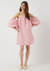 Y.A.S Rinea Floral Bardot Smock Dress, Pink