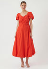 Y.A.S Rivanna Puffball Maxi Dress, Orange
