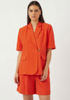 Y.A.S Staw Short Sleeve Blazer, Orange