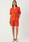 Y.A.S Staw Short Sleeve Blazer, Orange