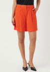 Y.A.S Staw High Waisted Crinkle Shorts, Orange