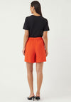 Y.A.S Staw High Waisted Crinkle Shorts, Orange