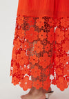 Y.A.S Twigsy Floral Lace Smock Dress, Orange