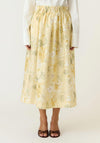 YAS Lemon High Waisted Midi Skirt, Yellow