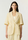 YAS Short Sleeve Blazer, Lemon Yellow