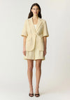 YAS Short Sleeve Blazer, Lemon Yellow