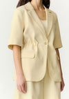 YAS Short Sleeve Blazer, Lemon Yellow