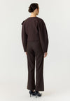 YAS Laulin with Flower Detail Cropped Jacket, Brown