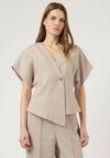 YAS Comira Short Sleeved Blazer, Beige