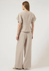 YAS Comira Short Sleeved Blazer, Beige