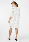 Y.A.S Trea Crochet Flower Shift Dress, Star White