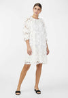 Y.A.S Trea Crochet Flower Shift Dress, Star White