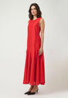 YAS Pera Sleeveless Midi Dress, Red
