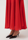 YAS Pera Sleeveless Midi Dress, Red