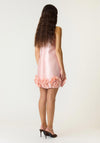 YAS 3D Rose Detail Mini Dress, Pink