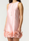 YAS 3D Rose Detail Mini Dress, Pink