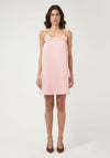 YAS Douce Strap Floral Detail Mini Dress, Pink