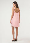YAS Douce Strap Floral Detail Mini Dress, Pink