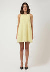 YAS Crimo 3D Petal with Frayed Trim Detail Midi Dress, Yellow