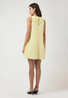YAS Crimo 3D Petal with Frayed Trim Detail Midi Dress, Yellow
