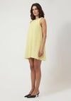 YAS Crimo 3D Petal with Frayed Trim Detail Midi Dress, Yellow