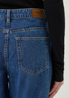 YAS Elsie Mid Waist Wide Leg Jeans, Medium Blue