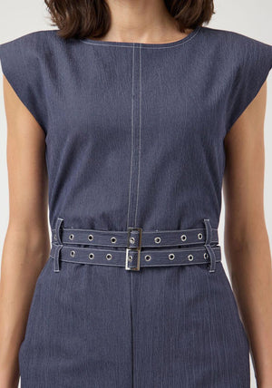 YAS Bebba Sleeveless Jumpsuit, Dark Blue