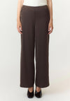 Y.A.S Pella Wide Leg Trousers, Brown