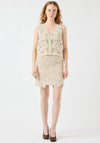 Y.A.S Anula Crochet Knit Mini Skirt, Beige
