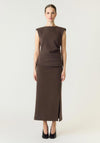 YAS Pina Sleeveless Top, Chocolate Brown
