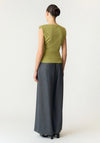 YAS Pina Ruched Top, Green