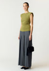 YAS Pina Ruched Top, Green