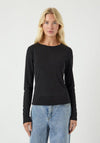 YAS Paloma Long Sleeved Top, Black