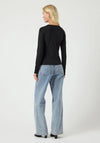 YAS Paloma Long Sleeved Top, Black