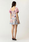 YAS Messa Square Neck Top, Pink Multi