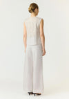 YAS Tama Textured Waistcoat, Cream