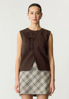Y.A.S Toril Waistcoat Top, Brown