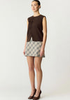 Y.A.S Toril Waistcoat Top, Brown