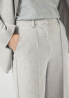 Y.A.S Riu Tailored Wide Leg Trousers, Light Grey