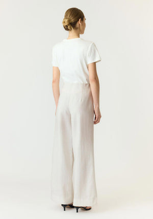 YAS Tama High Waisted Trousers, Off-White