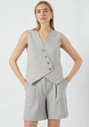 Y.A.S Riu Tailored Waistcoat, Light Grey
