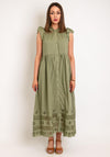 Y.A.S Olivia Long Shirt Dress, Oil Green