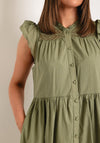 Y.A.S Olivia Long Shirt Dress, Oil Green