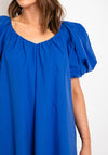 Y.A.S Olega Puff Sleeve Long Dress, Dazzling Blue