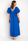 Y.A.S Olega Puff Sleeve Long Dress, Dazzling Blue