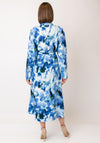 Y.A.S Millo Blurred Floral Shirt Dress, Blue