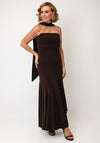 Yas Godita Bandeau Scarf Detail Dress, Brown