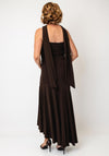 Yas Godita Bandeau Scarf Detail Dress, Brown