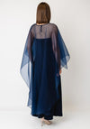 YAS Vima Bandeau with Shawl Maxi Dress, Navy